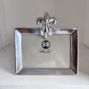 Arthur Court Silver Tone Decorative Photo Frame French Lily 5x7
